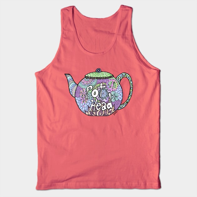 Pot Head Tea Pot Tank Top by julieerindesigns